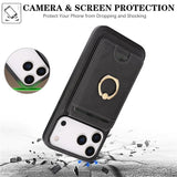 Kalebol MagSafe Leather Phone Case with Strong Magnetic Card Bag Holder