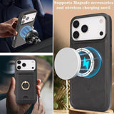 Kalebol MagSafe Leather Phone Case with Strong Magnetic Card Bag Holder