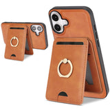 Kalebol Strong MagSafe Ring Magnetic Card Bag Holder Leather Phone Case
