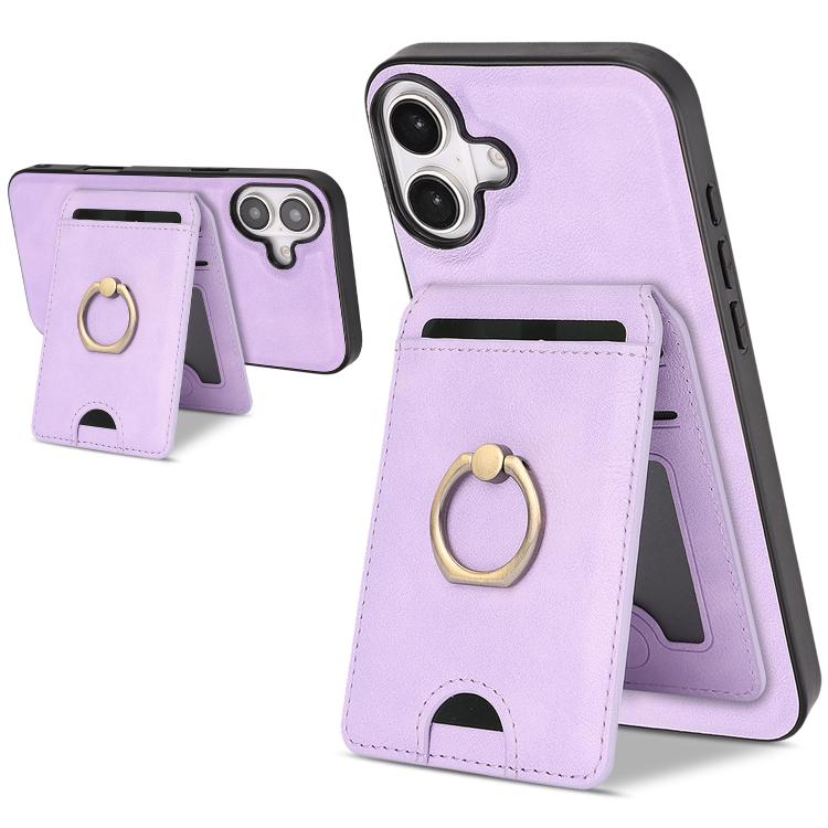 Kalebol Strong MagSafe Ring Magnetic Card Bag Holder Leather Phone Case