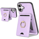Kalebol Strong MagSafe Ring Magnetic Card Bag Holder Leather Phone Case