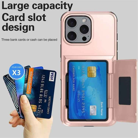 Kalebol Flip Card Wallet Holder Shockproof Phone Case
