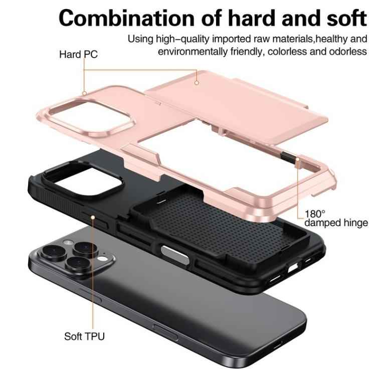 Kalebol Flip Card Wallet Holder Shockproof Phone Case