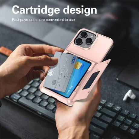 Kalebol Flip Card Wallet Holder Shockproof Phone Case