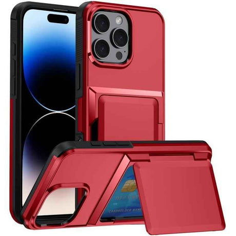Kalebol Flip Card Wallet Holder Shockproof Phone Case