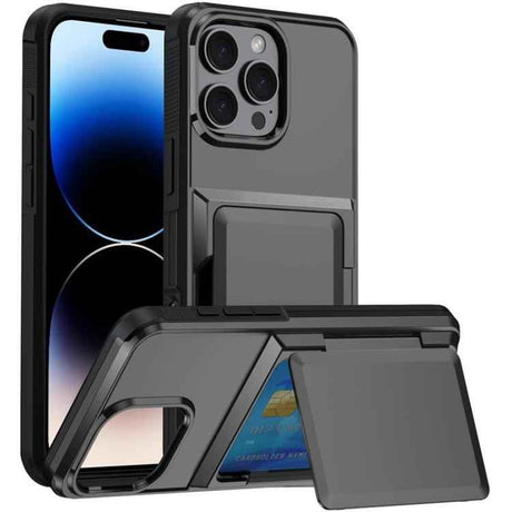 Kalebol Flip Card Wallet Holder Shockproof Phone Case