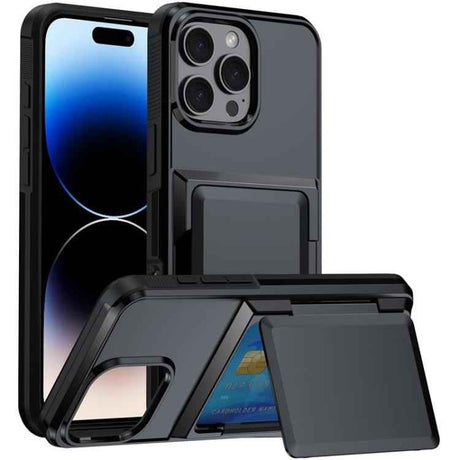 Kalebol Flip Card Wallet Holder Shockproof Phone Case