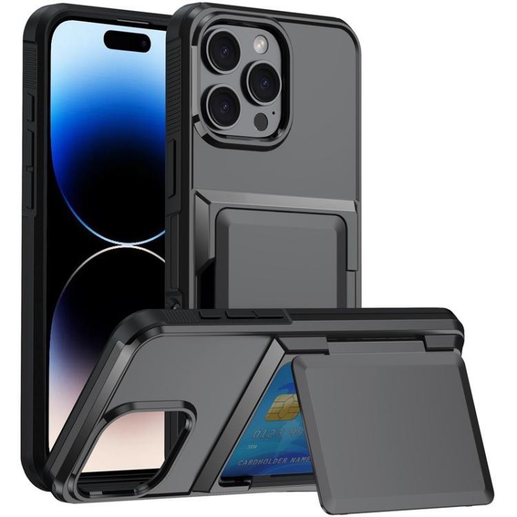 Kalebol Flip Card Wallet Holder Shockproof Phone Case