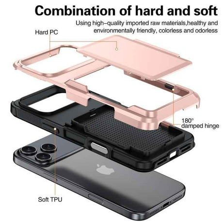 Kalebol Flip Card Wallet Holder Shockproof Phone Case