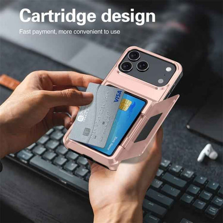 Kalebol Flip Card Wallet Holder Shockproof Phone Case