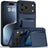Kalebol Flip Card Wallet Holder Shockproof Phone Case