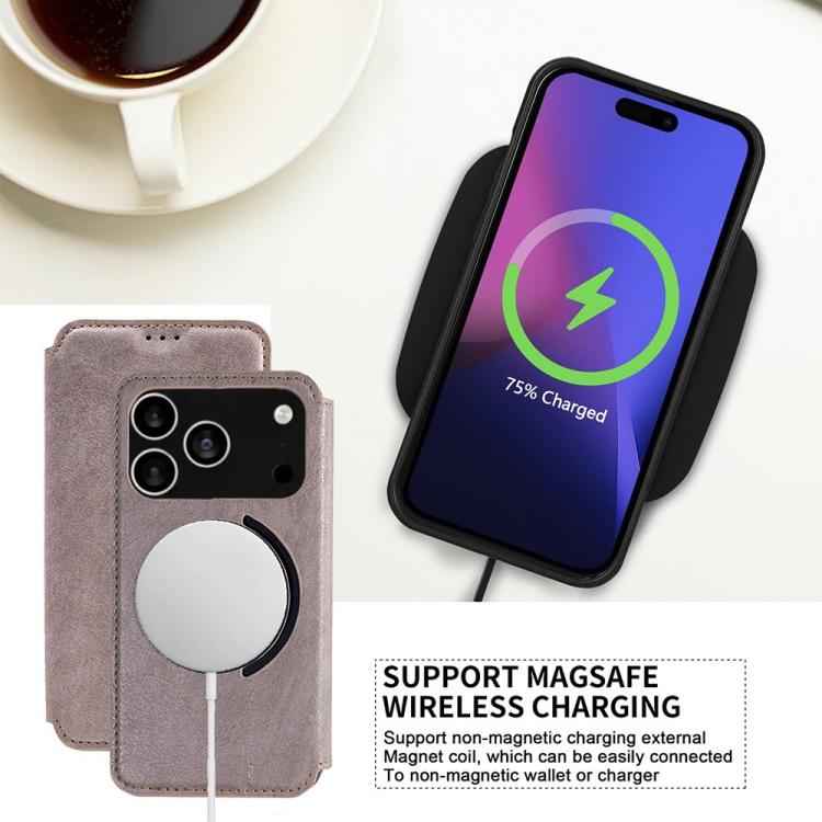Kalebol Flip Card Slot MagSafe Leather Phone Case