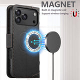 SUTENI J07 Flip Leather Phone Case - Multifunctional Horizontal Flip MagSafe Design