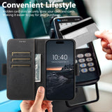 SUTENI J07 Flip Leather Phone Case - Multifunctional Horizontal Flip MagSafe Design