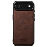 Suteni G5 Litchi Leather Magnetic MagSafe Phone Case
