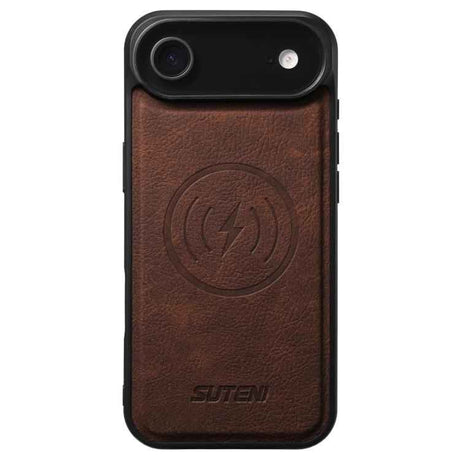 Suteni G5 Litchi Leather Magnetic MagSafe Phone Case