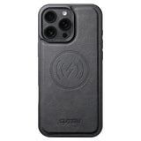 Suteni G5 Litchi Leather Magnetic MagSafe Phone Case