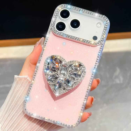 Diamond Glitter Gemstone Heart Holder Phone Case