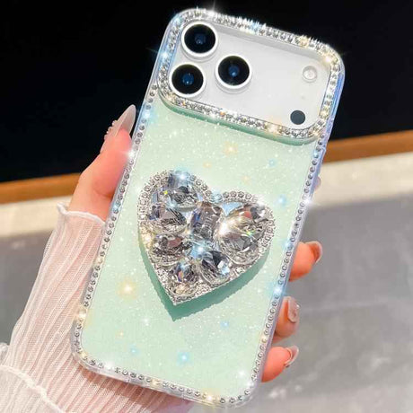 Diamond Glitter Gemstone Heart Holder Phone Case