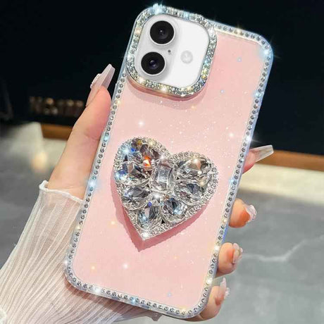 Diamond Glitter Gemstone Heart Holder Phone Case