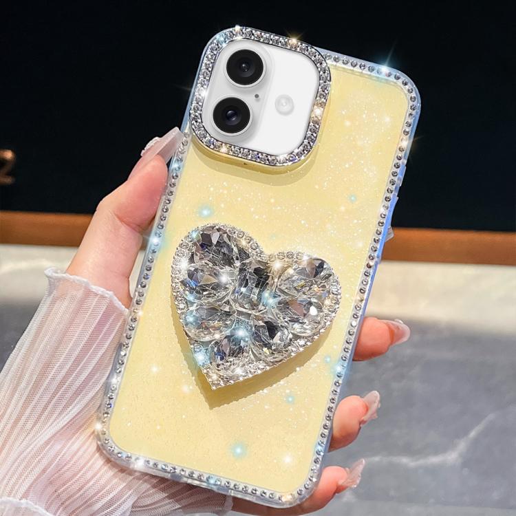 Diamond Glitter Gemstone Heart Holder Phone Case