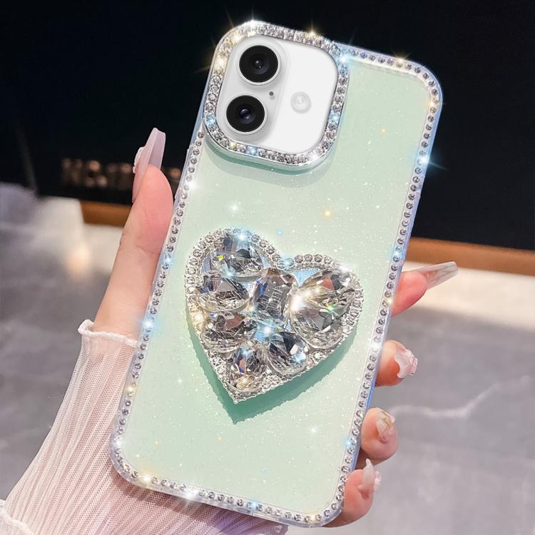Diamond Glitter Gemstone Heart Holder Phone Case