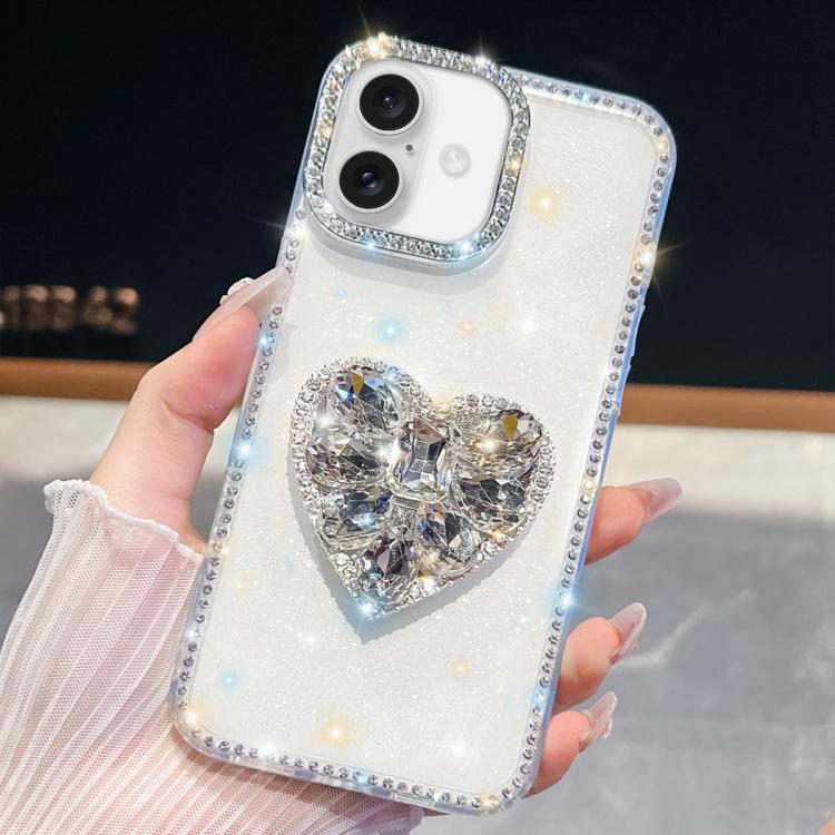Diamond Glitter Gemstone Heart Holder Phone Case