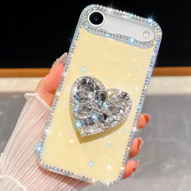 Diamond Glitter Gemstone Heart Holder Phone Case
