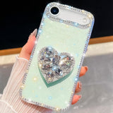 Diamond Glitter Gemstone Heart Holder Phone Case