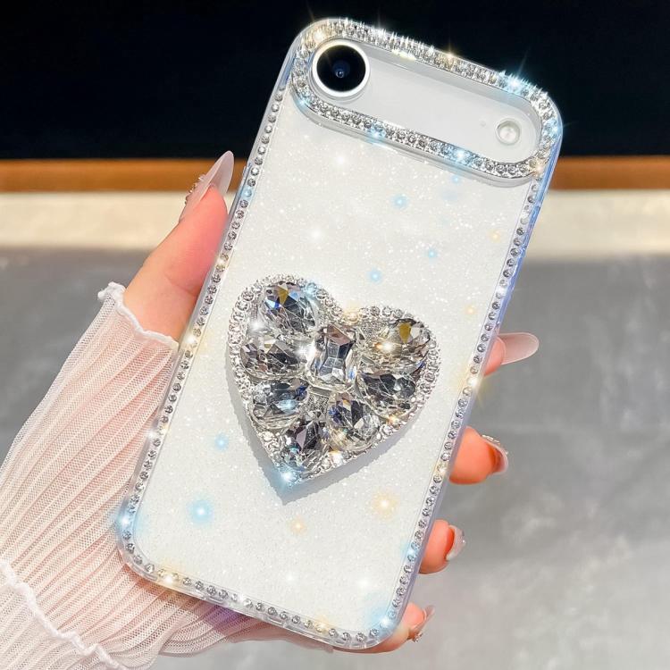 Diamond Glitter Gemstone Heart Holder Phone Case