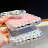 Diamond Glitter Gemstone Heart Holder Phone Case