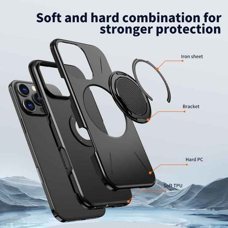 Kalebol Magnetic MagSafe Rotation Holder PC Phone Case
