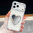 Diamond Glitter Mirror Heart Holder Phone Case