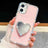 Diamond Glitter Mirror Heart Holder Phone Case
