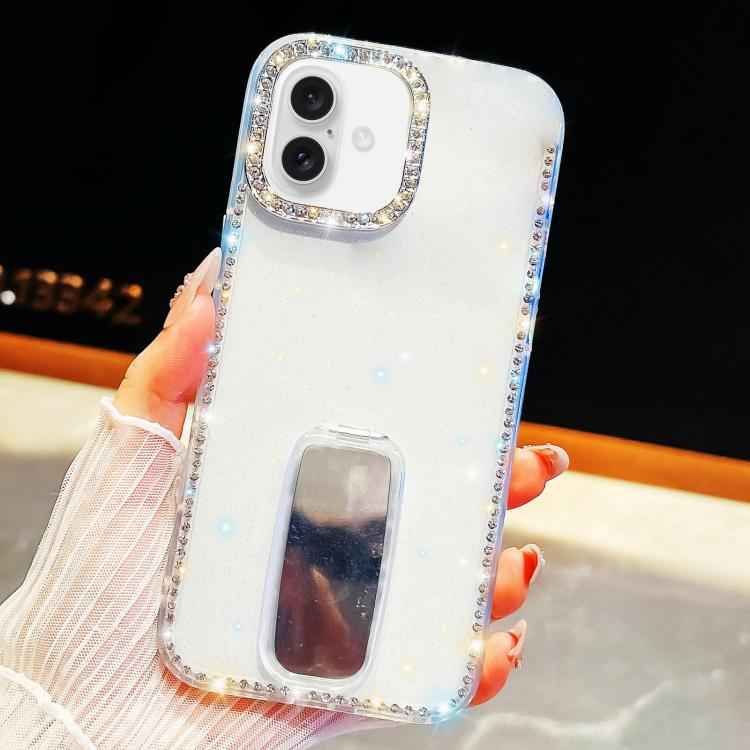 Rhinestone Glitter TPU 4-corners Anti-fall Phone Case with Holder