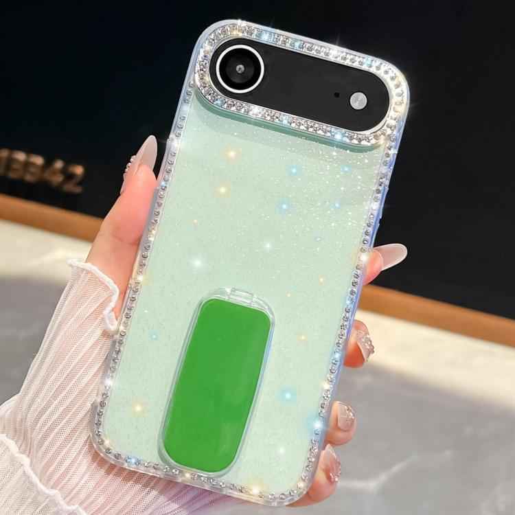 Rhinestone Glitter TPU 4-corners Anti-fall Phone Case with Holder
