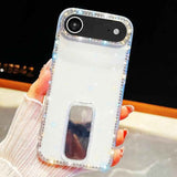 Rhinestone Glitter TPU 4-corners Anti-fall Phone Case with Holder