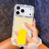 Rhinestone Glitter TPU 4-corners Anti-fall Phone Case with Holder