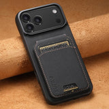Suteni H02 Litchi Leather Card Wallet Phone Case with Stand Back Design