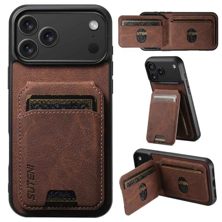 Suteni H02 Litchi Leather Card Wallet Stand Back Phone Case