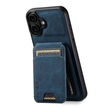 Suteni H02 Litchi Leather Card Wallet Stand Back Phone Case