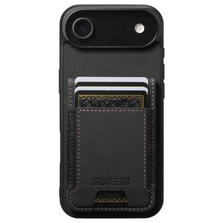 Suteni H03 Litchi Leather Card Bag Stand Back Phone Case
