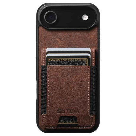 Suteni H03 Litchi Leather Card Bag Stand Back Phone Case