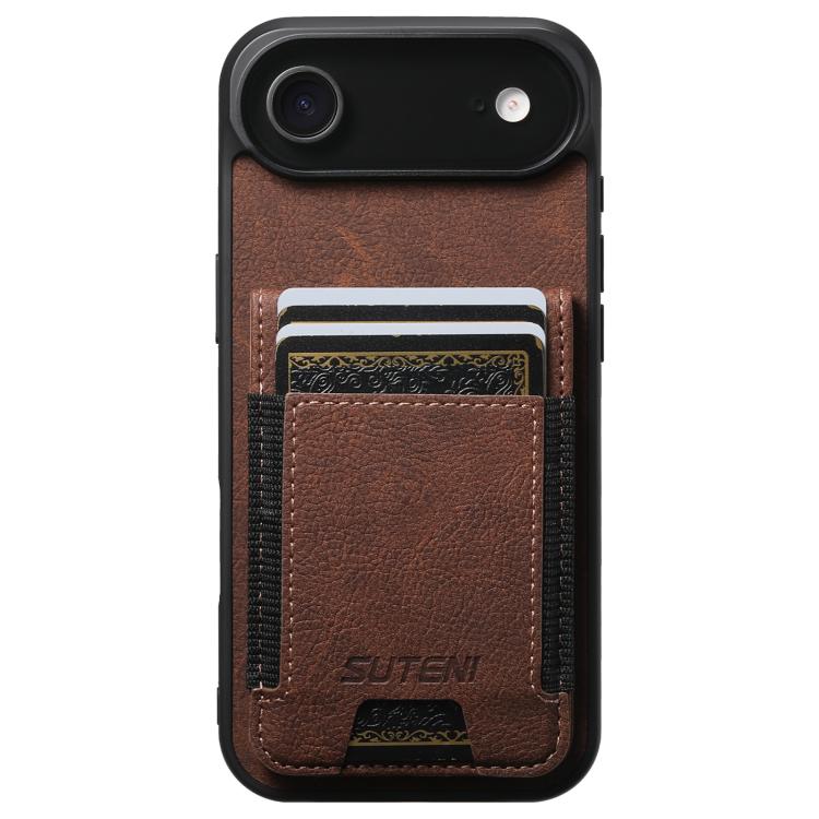 Suteni H03 Litchi Leather Phone Case Card Bag Stand Back for Phones