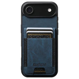 Suteni H03 Litchi Leather Phone Case Card Bag Stand Back for Phones