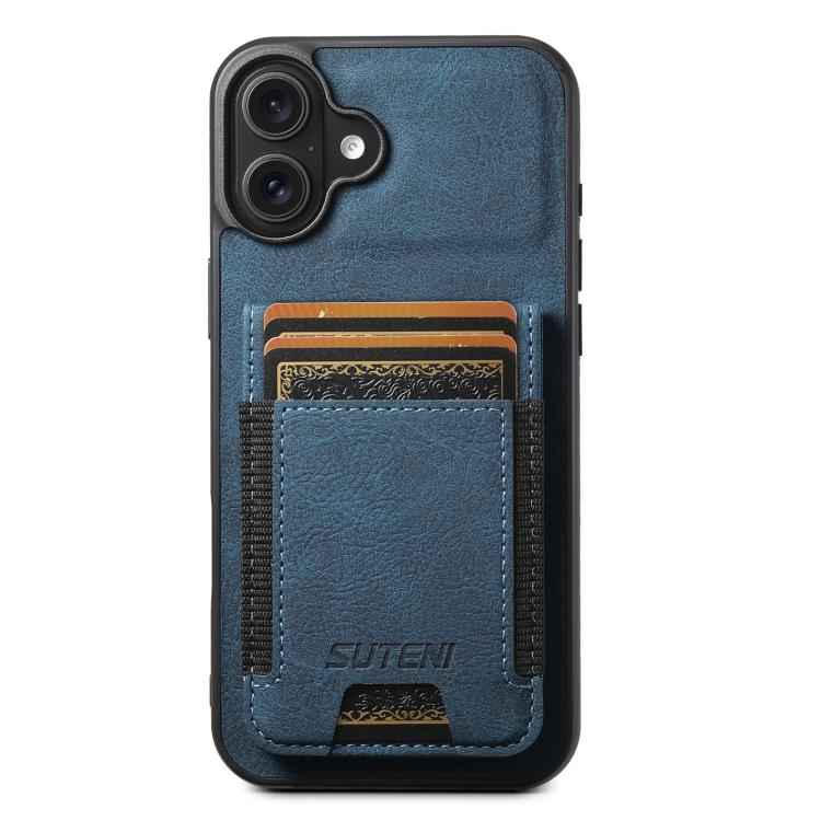 Suteni H03 Litchi Leather Card Bag Stand Back Phone Case