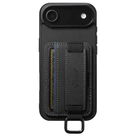Suteni H13 Litchi Leather Wrist Strap Wallet Back Phone Case