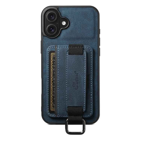 Suteni H13 Litchi Leather Wrist Strap Wallet Back Phone Case