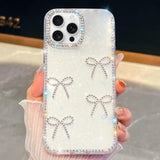 Diamond Glitter Bow-knot Four-Corner Shockproof Phone Case