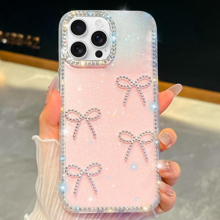 Diamond Glitter Bow-knot Four-Corner Shockproof Phone Case